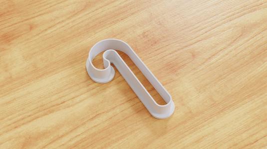 Candy Cane Cookie Cutter (Multiple Sizes Available)