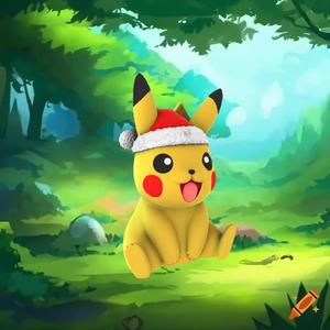 Pikachu with Christmas Hat