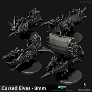 Pirate Ships - Cursed Elves - 8mm