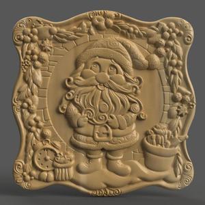 Santa Christmas Ornament – Tree, Wall Art, Clock, Keychain 3D Design