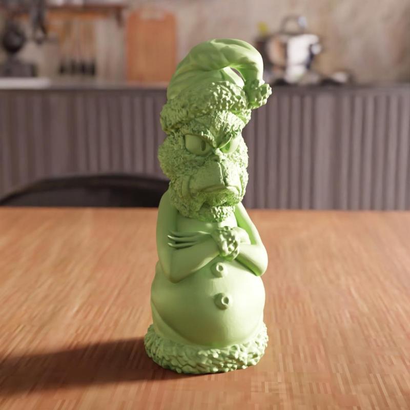 3D Grinch Christmas Decor STL File - 216