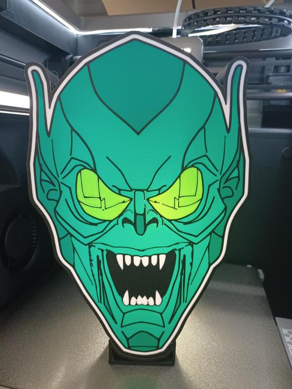 Green Goblin mask lightbox