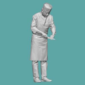 ASIAN CHEF PEOPLE CHARACTER FOR DIORAMA