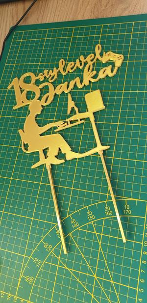 18th Level Birthday Cake Topper
