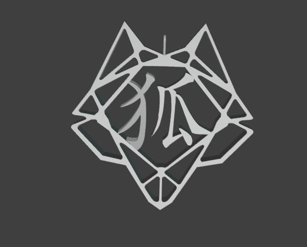 Polygon Fox Necklace