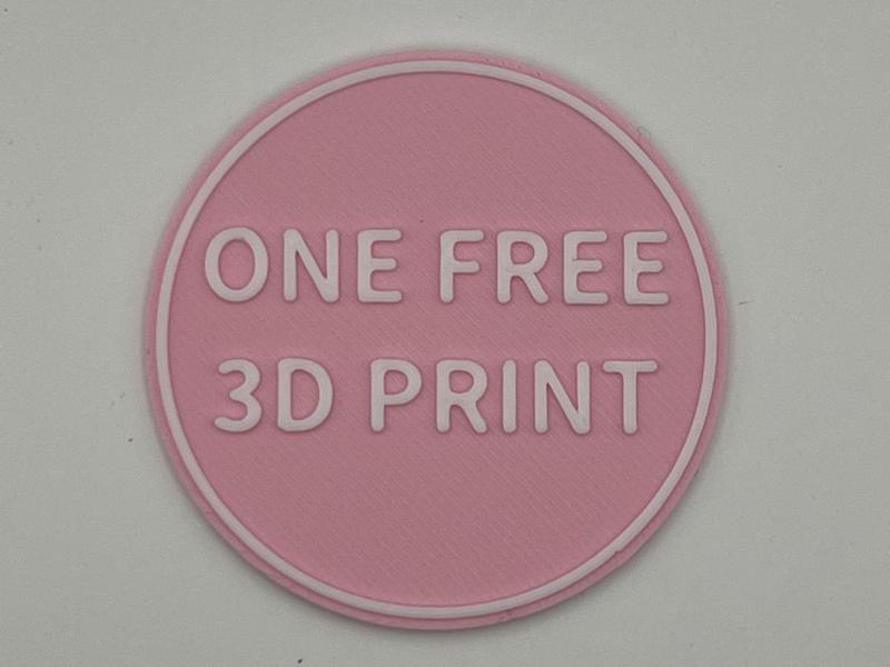 Free 3D Print Coupon