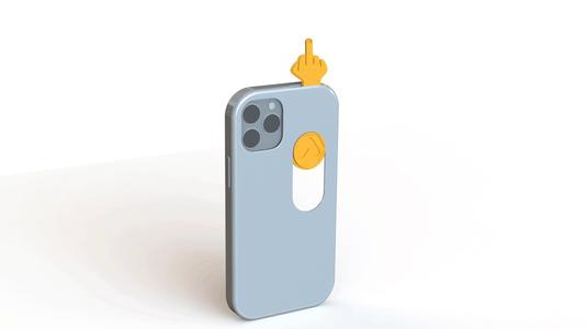 Iphone 15 Pro Case - Sliding Middle Finger