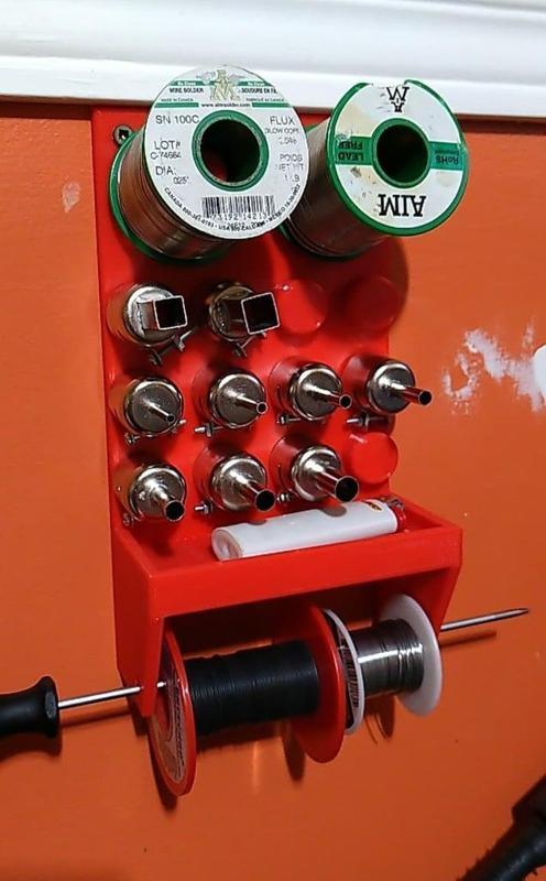 Hot End and wire/solder spool wall holder