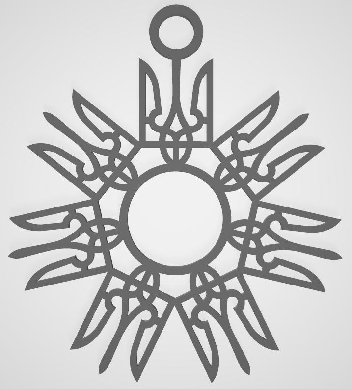 Сніжинка Тризуб Trident snow