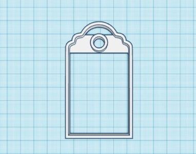 Gift tag cookie cutter