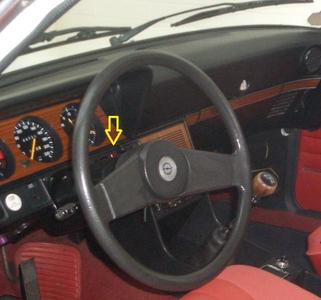 Cap for hazard warning light switch, Opel Commodore B