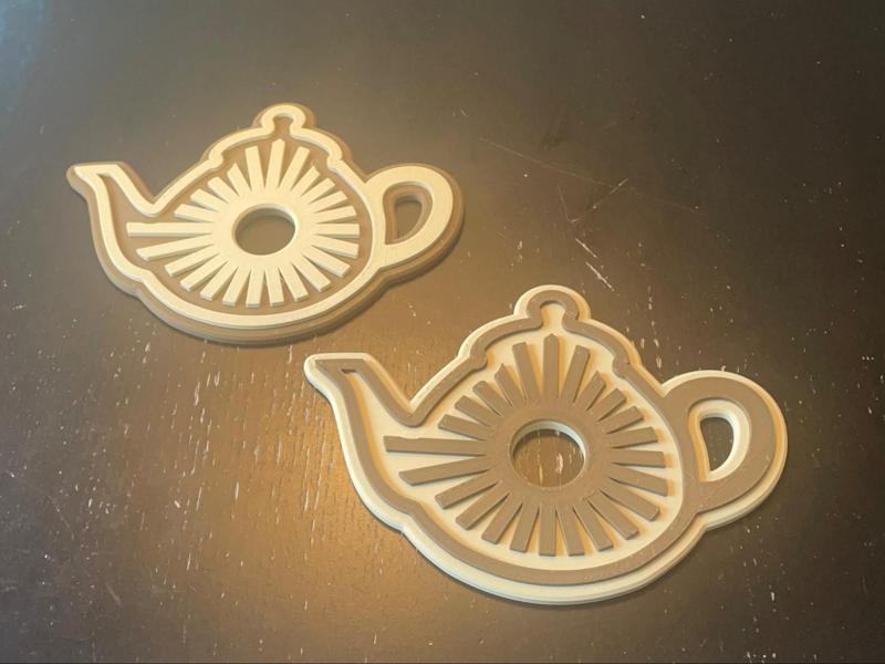 Teapot shaped coaster