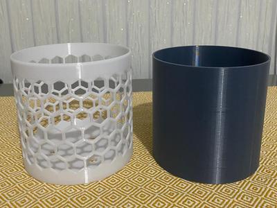 Honeycomb Pattern Planter dual color no AMS needed