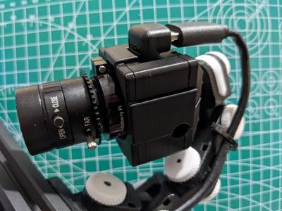 Raspberry Pi HQ Camera + HDMI Extender Mount for 16MM ball mount (Prusa Mount)