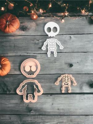 SKELETON CUTTER PLUS STAMP POLYMER CLAY CUTTER FILE STL