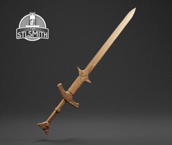 Steel Greatsword Skyrim Life Size Prop STL
