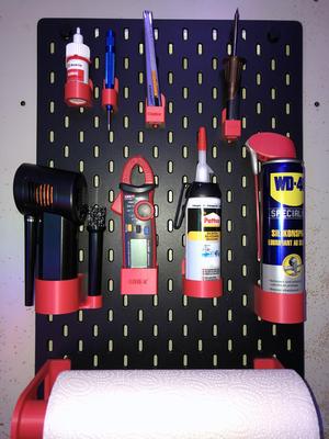 Parametric IKEA Skadis hook system / easy-to-print / customizable (*.f3d)