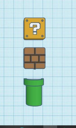 Mario Fridge Magnets - Block, brick, and pipe