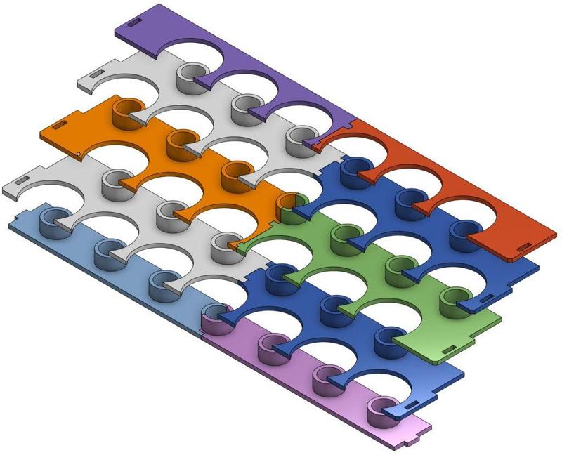 Modular Hobby Paint Rack - Large Straight - TAMIYA 23ml