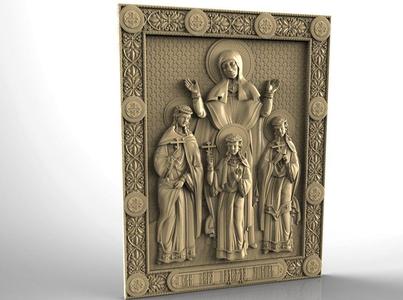Religious icon cnc art 3D model Muchenitsy_Vera_Nadezhda_Lyubov