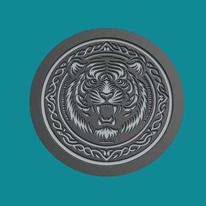 Tiger Animal Medallion