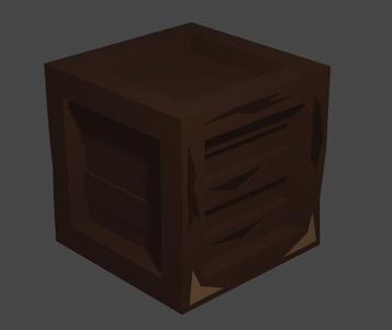 low poly crate