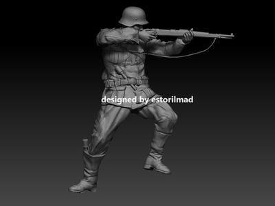 WW2 GERMAN SOLDIER ON Sd.Kfz. 251 V3