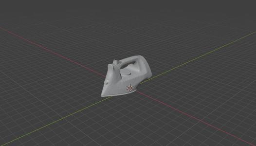 Cordless Clothes Iron 3D Model – STL, OBJ, FBX – Digital Household Prop for Printing & Animation
