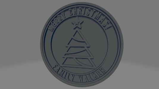 The Walker Family’s Personalized Christmas Coaster - Festive and Unique!