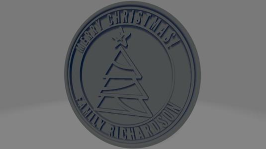 The Richardson Family’s Personalized Christmas Coaster - Festive and Unique!