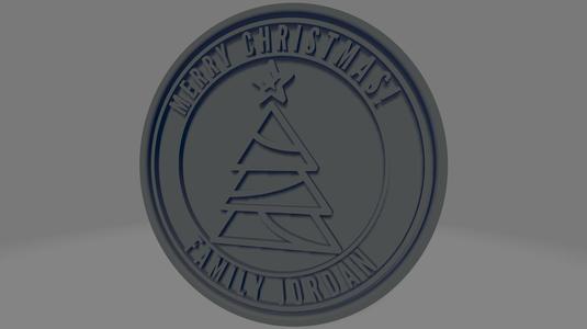 The Jordan Family’s Personalized Christmas Coaster - Festive and Unique!