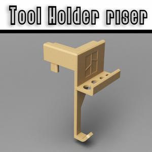 Bambu Labs P1S/P1P Tool holder (With & without glass riser)