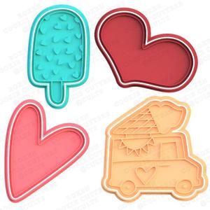 Valentines Day cookie cutter set of 4 #2