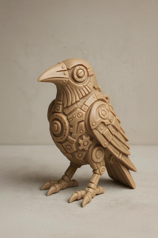 Industrial Crow Sculpture
