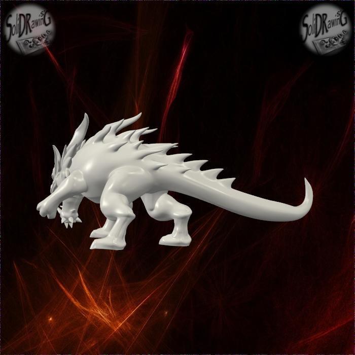 Ferocious Spiked Dragon Statue – SoliDRawinGs SG983