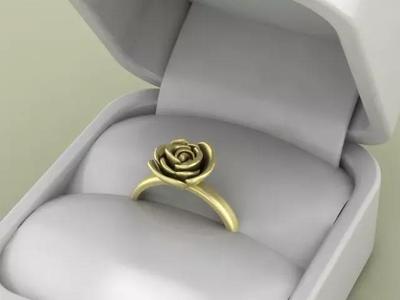 Rose Flower Ring Elegant 3D Printable Jewelry Model 3DM STL OBJ