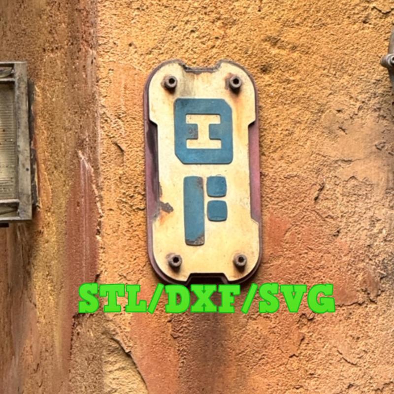 Blackspire Outpost Marketplace Address Sign Prop Inspired by Galaxy's Edge Star Wars