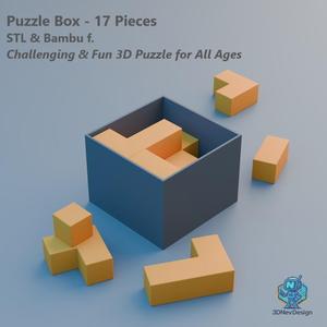 Puzzle Box Challenge – 17 Unique Pieces + Box