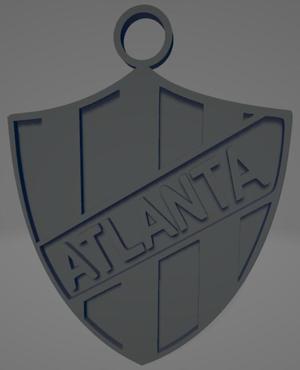 Llavero bicolor del Club Atlético Atlanta