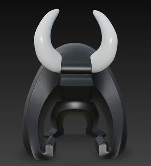 Minimalist art figure Bull about to charge