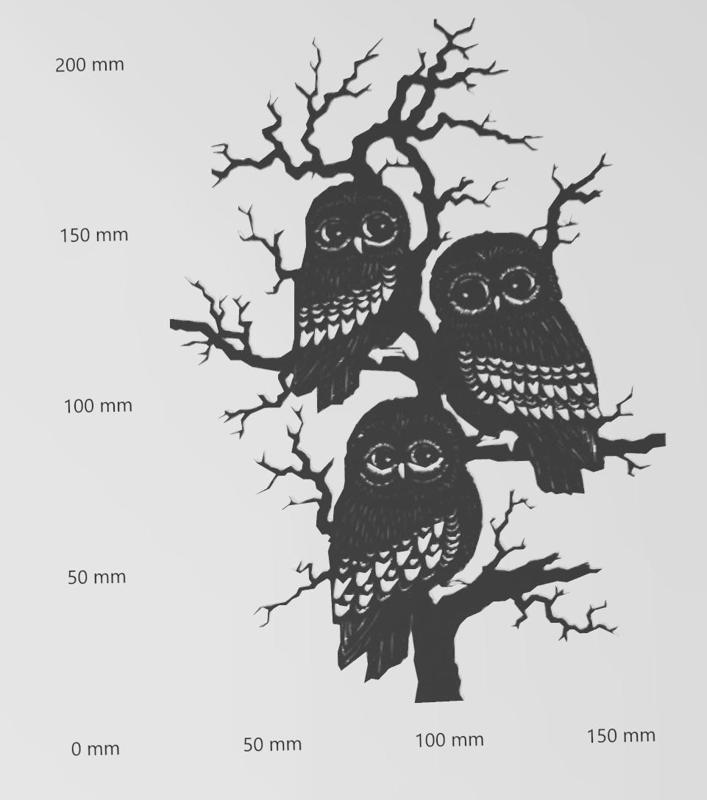 Wandtattoo Eulenbaum