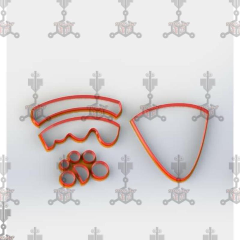 Armountable Pizza Cookie Cutter Set
