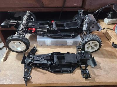 Losi H arm hubs for Mini Jrx2 WIP