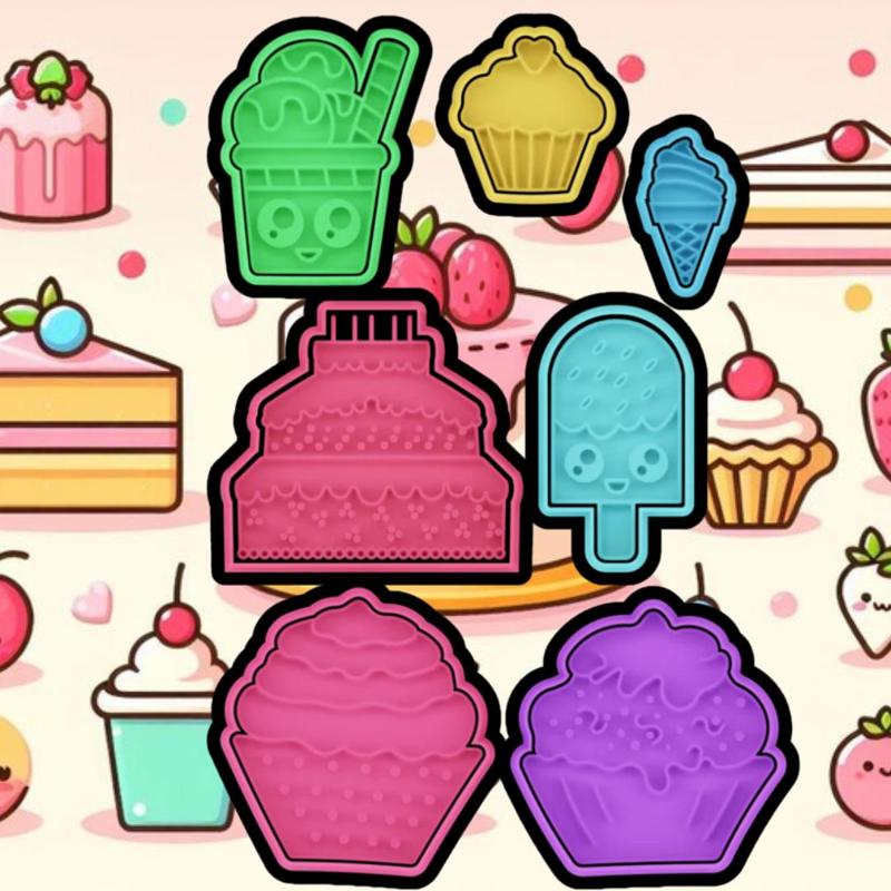COOKIE CUTTER desserts ice cream cakes set of 7