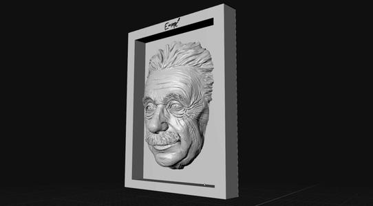 Albert Einstein - 3D portrait frame