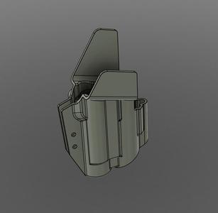 3D Printed Holster - Ruger Mark 22/45 with Streamlight VIR 2 and Suppressor