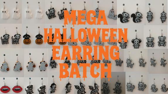Commercial Rights Mega Halloween Bundle 42 Pairs of Earrings & Keychains