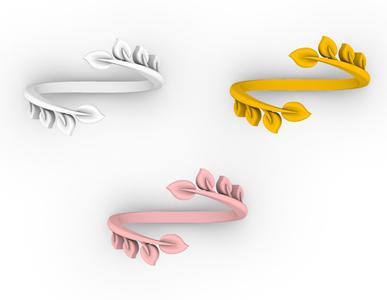 Leaf Ring STL