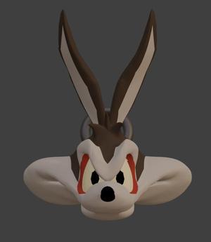 Wile E. Coyote Head Keychain - Looney Tunes Genius Schemer - Looney Tunes - Ready to Print