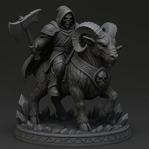 Deathram Rider – 3D Printable Undead Warlord Miniature